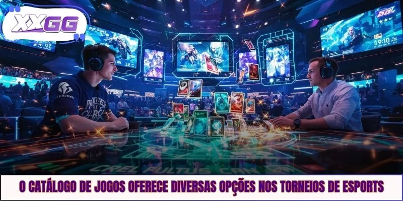 O catálogo de jogos oferece diversas opções nos torneios de esports