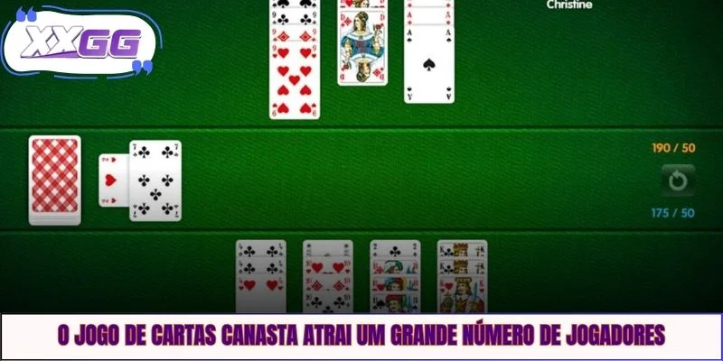 O jogo de cartas canasta atrai um grande número de jogadores